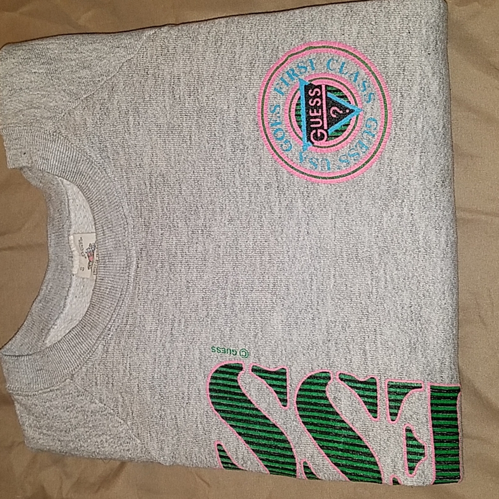 Vintage guess gray sweater size small